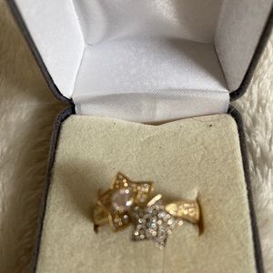 Real authentic pink natural diamond 14k gold